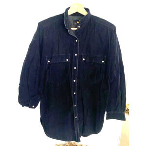Liz Claiborne - Navy Corduroy Shacket Shirt Jacket women's Size 14